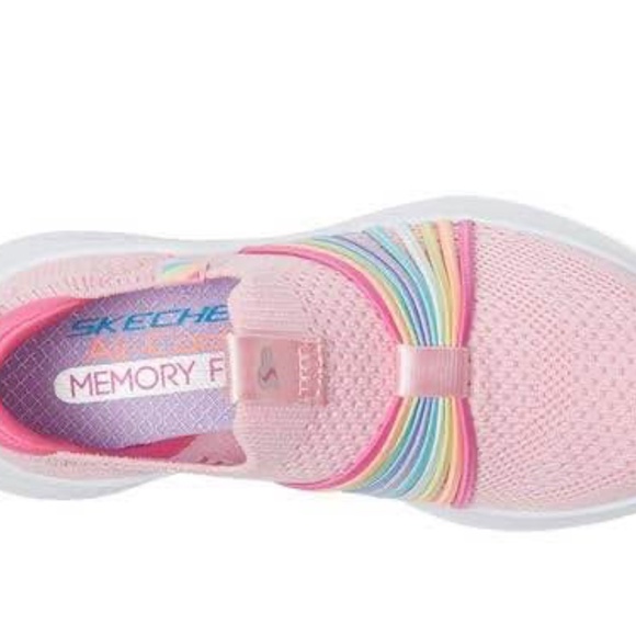 BRAND NEW girl youth skechers ultra flex rainbow slip on shoes 10.5 3Y 4.5Y 5Y 6 - Picture 5 of 8